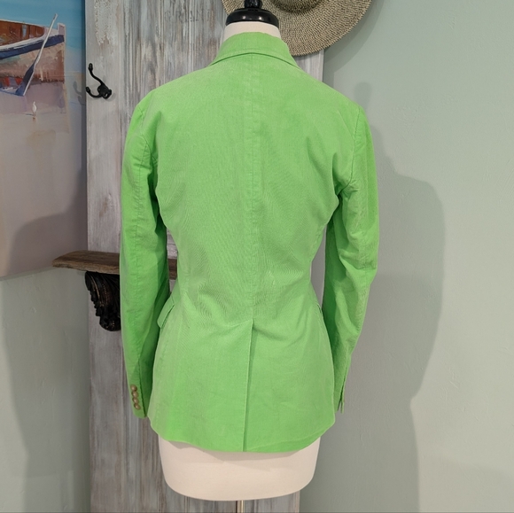 Ralph Lauren Green Corduroy Fitted Blazer - Picture 3 of 8